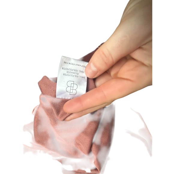 BALTIC BORN Poppy Satin Midi Dress Rosy Brown Tie Front Flutter Sleeve XXL NWT - Picture 10 of 10